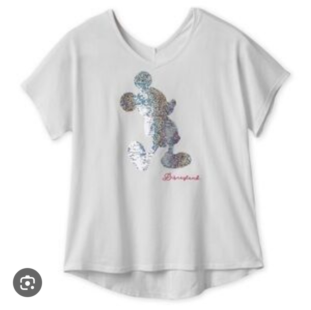 NWOT Walt Disney Parks Mickey Mouse Sequin Tshirt 2X I46